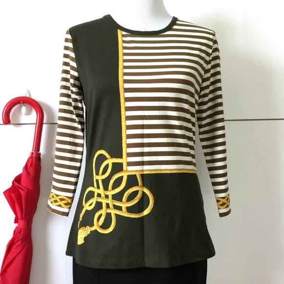 J. McLaughlin Tops - J. McLaughlin Mix Print Top Blouse Sz M
